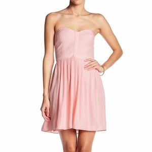 Parker Hot Pink Strapless Mini Cocktail Dress